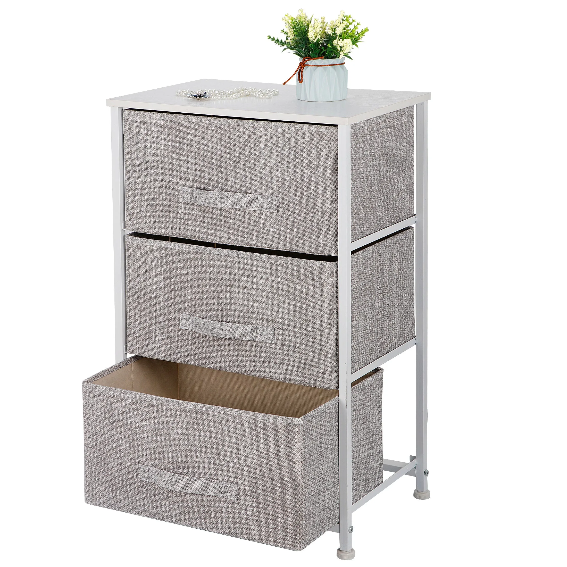 ZENY™ Vertical Dresser Storage Tower with 3 Drawers, Organizer Unit for Bedroom, Hallway, Entryway, Closet