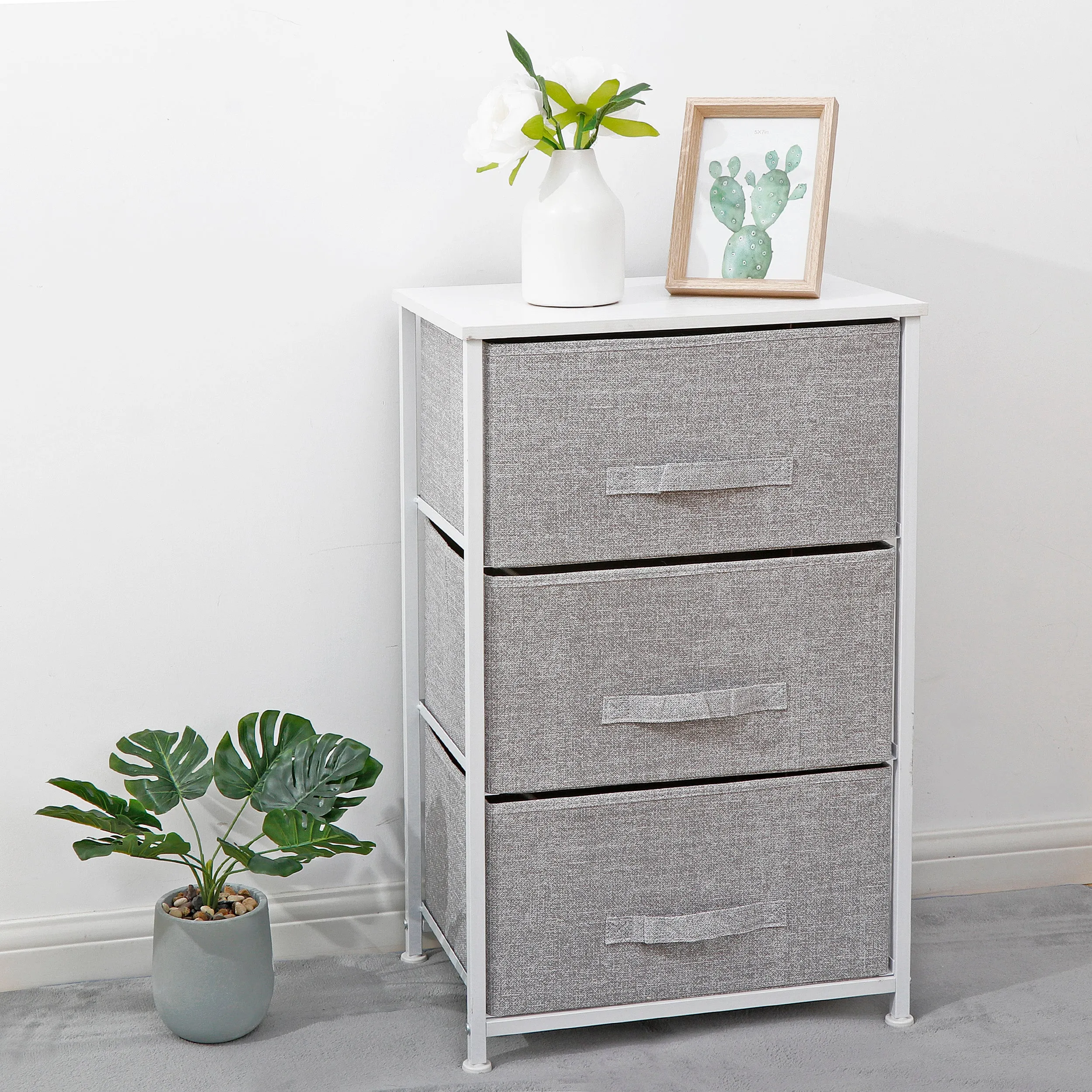 ZENY™ Vertical Dresser Storage Tower with 3 Drawers, Organizer Unit for Bedroom, Hallway, Entryway, Closet