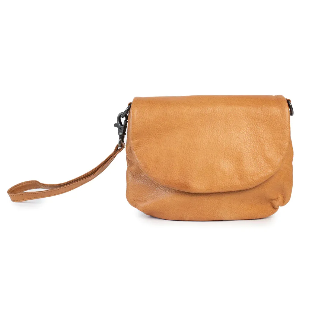 Zoe Leather Bag/Clutch: Black