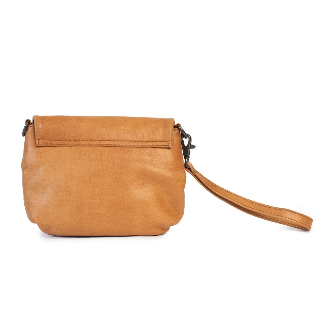 Zoe Leather Bag/Clutch: Black